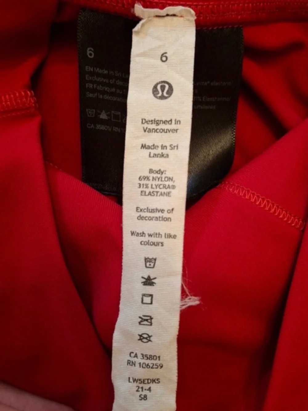 Lululemon Red Leggings